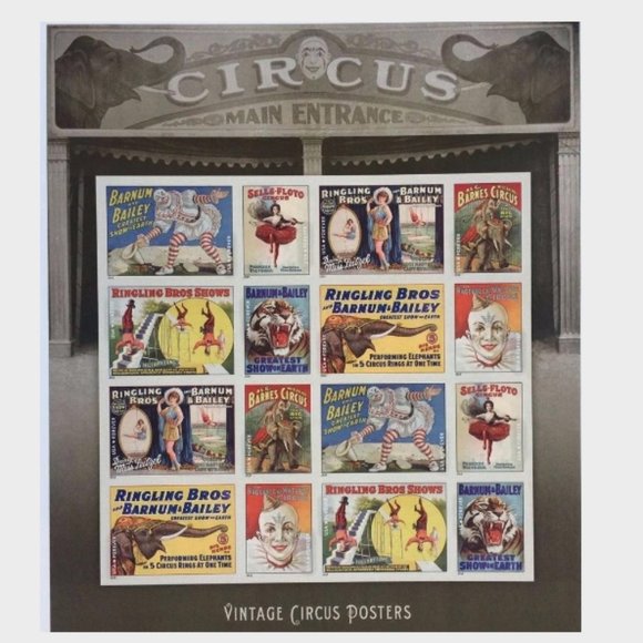 Vintage Circus Posters Forever Stamps - Picture 1 of 2